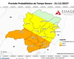 Previs&atilde;o de chuva em Divin&oacute;polis na virada do ano