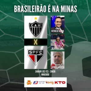 O t&iacute;tulo ainda &eacute; poss&iacute;vel e o Galo vai lutar. Atl&eacute;tico x S&atilde;o Paulo. A Minas FM transmite.