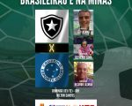 Para a Raposa é pontuar e não deixar para resolver depois. Botafogo x Cruzeiro. A Minas FM transmite.