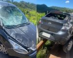 Mulher fica ferida ap&oacute;s capotamento na MG-050, em Ita&uacute;na