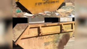 Caçambas são furtadas em São Sebastião do Oeste