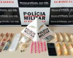 Homem &eacute; preso com 33 pinos de coca&iacute;na e dinheiro durante opera&ccedil;&atilde;o em Santo Ant&ocirc;nio do Monte