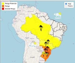 Divin&oacute;polis tem previs&atilde;o de muitas nuvens com pancadas de chuva isoladas