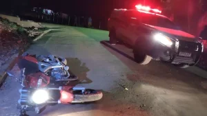 Motociclista foge de abordagem policial e atropela pedestre em Conceição do Pará
