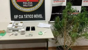 Nova Serrana: Dupla &eacute; detida com 18 comprimidos de LSD, barras de crack e maconha