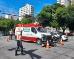 CIS-URG presta assistência ao motociclista vítima de acidente no Centro; sindicância será aberta para apurar causas