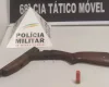 Nova Serrana: Após denúncia de tráfico e disparos de arma de fogo, espingarda é apreendida e homem é detido
