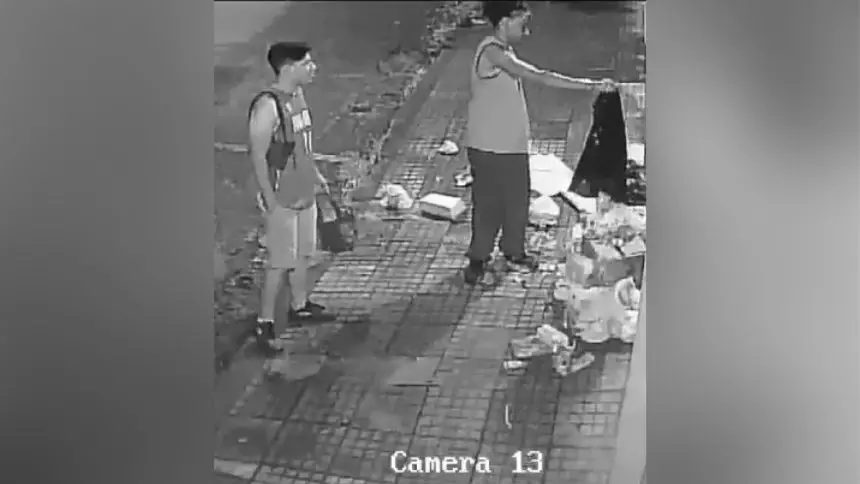 C&acirc;meras de seguran&ccedil;a flagram ato de vandalismo no Centro de Divin&oacute;polis