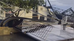 Veja v&iacute;deo dos danos causados pela chuva em Divin&oacute;polis
