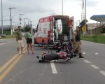 Um acidente de trânsito na BR-494, km 37, em Divinópolis, deixou um motociclista ferido na tarde deste sábado (13).