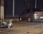 Divin&oacute;polis: Homem fica gravemente ferido ap&oacute;s acidente entre carro e moto no Interlagos
