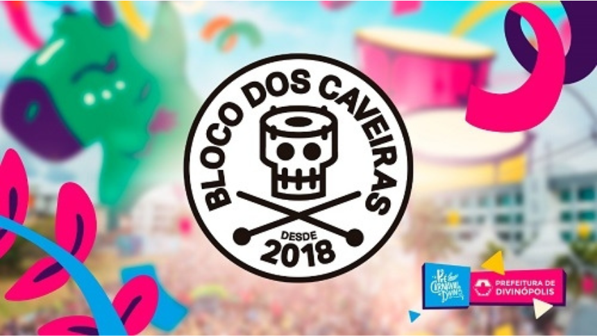 A Prefeitura de Divinópolis confirmou a participação do Bloco dos Caveiras, como mais uma das atrações para o Pré-Carnaval do Divino 2024.