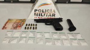 Divin&oacute;polis: Homem &eacute; preso com coca&iacute;na e arma de fogo no bairro Vale do Sol