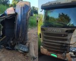 Acidente entre carro e carreta deixa mulher ferida em Itaúna