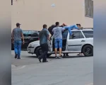 Um acidente entre carro e motocicleta aconteceu na manhã desta quinta-feira (29), na rua Rio de Janeiro, bairro LP Pereira, e deixou um homem ferido.