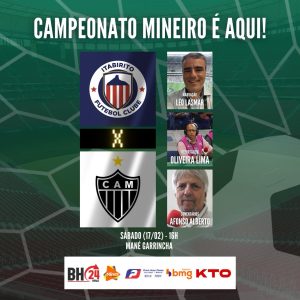Gato e Galo atr&aacute;s da classifica&ccedil;&atilde;o. Itabirito x Atl&eacute;tico. A Minas FM e Portal BH 24 horas transmitem.