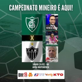 Final de clássico América 1 x 1 Atlético pelo Campeonato Mineiro 2024