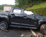 Capotamento na MG-050 deixa uma pessoa gravemente ferida