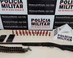 'Cowboy' é preso com espingarda e cinto de munições em Santo Antônio do Monte