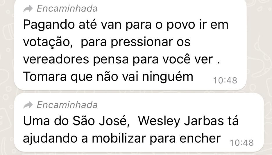 Wesley Jarbas nega mobiliza&ccedil;&atilde;o para cassa&ccedil;&atilde;o de vereadores na C&acirc;mara