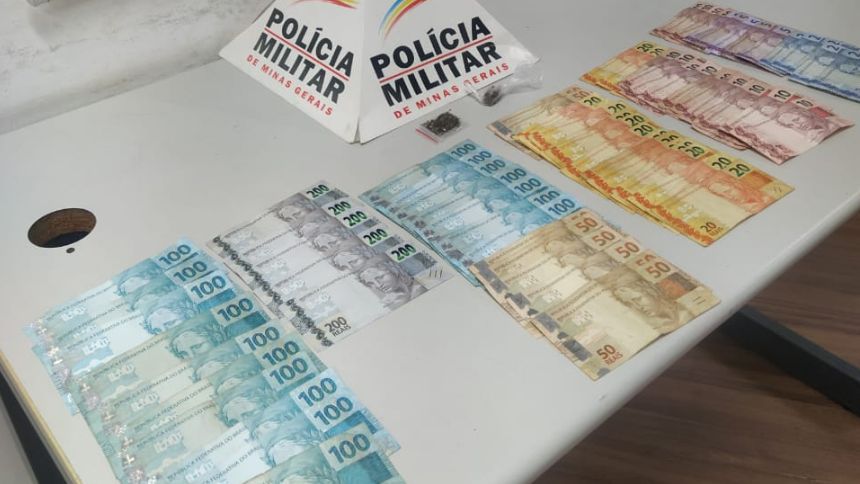 Nova Serrana: Homem é preso com maconha e mais de R$ 3 mil do tráfico