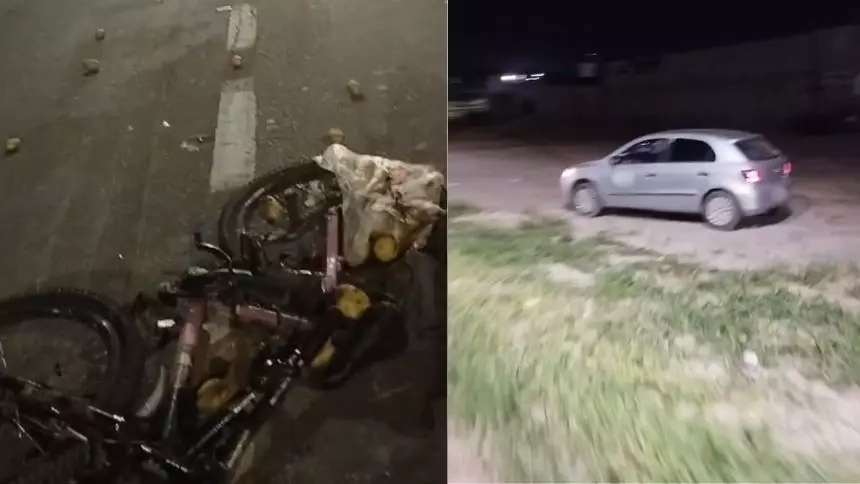 Ciclista é atropelado por carro na BR-494 em Divinópolis