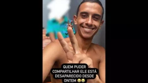 Familiares procuram por rapaz desaparecido em Divin&oacute;polis