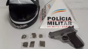 Homem é preso com arma e drogas em Nova Serrana