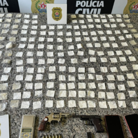 Polícia Civil apreende 250 papelotes de cocaína e armas em Formiga