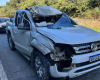 Acidente na MG-050 entre caminhão e camionete resultando em vítima grave