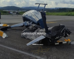 Helicóptero não consegue decolar e fica danificado em Pará de Minas