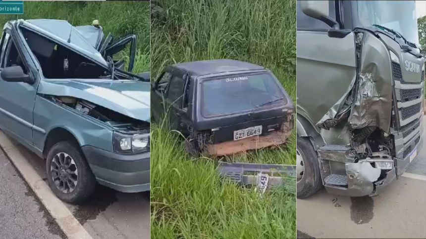 Divinópolis: Acidente com pai e filho deixa vítima na MG-050