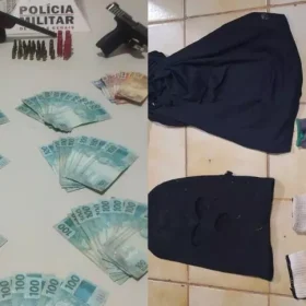 São Sebastião do Oeste: PM prende trio acusado de roubo, quase R$ 7 mil são recuperados