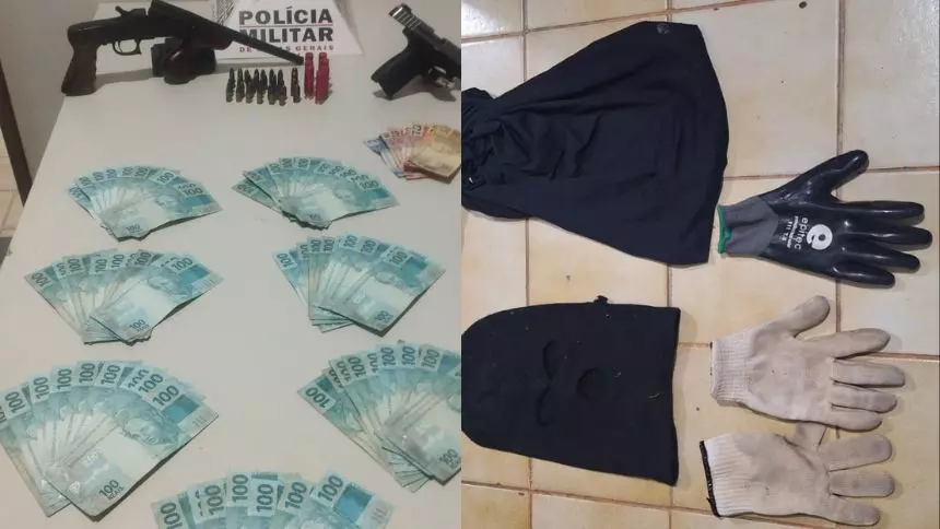 São Sebastião do Oeste: PM prende trio acusado de roubo, quase R$ 7 mil são recuperados