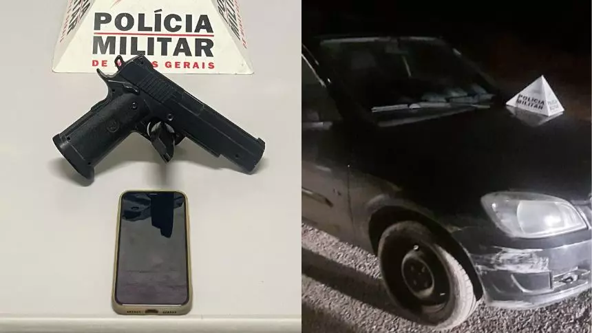 Itaúna: Após perseguição policial, veículo roubado é recuperado e dois são detidos
