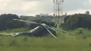 Queda de helic&oacute;ptero &eacute; registrada no aeroporto de Par&aacute; de Minas