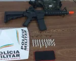 São Gonçalo do Pará: Homem é preso com drogas, munições e réplica de metralhadora