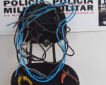 PM pega em flagrante ladrão furtando fiação em Itapecerica