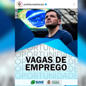 Cruzeiro cobra retratação da prefeitura de Itaúna após publicação de vagas de emprego