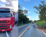 Caminhão envolve em acidente com trator
