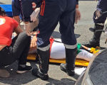 Divinópolis: mulher fica ferida após acidente na rua Rio de Janeiro