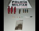 Formiga: PM apreende munições e drogas; dupla é presa