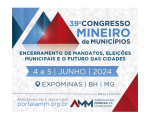 39º Congresso Mineiro de Municípios: AMM movimenta Minas Gerais nos dias 4 e 5 de junho