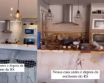 Influenciadora mostra antes e depois de casa inundada no RS: ‘força para recomeçar’