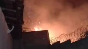 Divin&oacute;polis: Bombeiros combatem inc&ecirc;ndio em lotes no Elizabeth Nogueira
