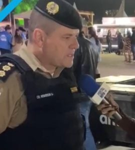 Entrevista: Comandante faz balan&ccedil;o dos trabalhos e apresenta dicas de seguran&ccedil;a na segunda noite da Divinaexpo