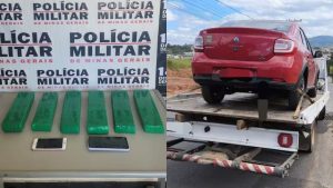 Taxista e passageiro s&atilde;o presos em Itapecerica com 6 kg de maconha