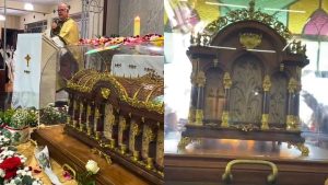 Divin&oacute;polis se despede das rel&iacute;quias de Santa Teresinha; veja v&iacute;deo