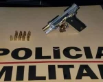 Nova Serrana: Durante vistoria em caminhonete, PM localiza arma e munições