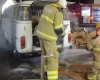 Formiga: Kombi pega fogo em Posto de Combustíveis